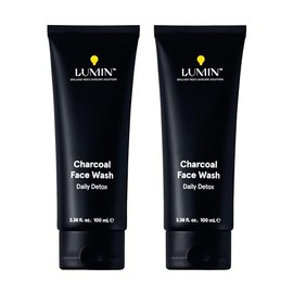Lumin Limpiador de carbón No-Nonsense para hombre (2 unidades): desatasca los poros de aceite, suciedad y contaminación, experimenta una cara suave y fresca, aseo coreano para el hombre moderno, logra tu mejor aspecto con