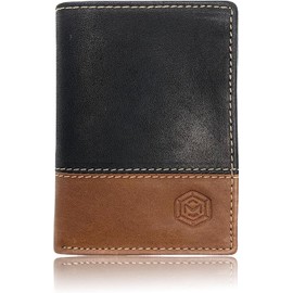 MOIRENTO, Trifold Wallet, RFID Blocking, 6 Credit Card Slots, Slim Wallet, Mens Tri Fold Wallets - Anti, Men Wallet, Gents Wallet, Window ID Holder - Black, Brown, Tan - UK