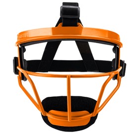 Dinictis Softball Face Mask, Lightweight, Comfortable, with Wide Field Vision, Durable and Safe Face Guards, Premium Protective Softball Fielder's Mask-Vibrant Orange-Youth(M)