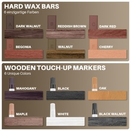 Laminate Floor Repair Kit with Heat Pen,Linoleum Repair Hard Wax 6 Color Wood Vinyl Floor Furniture Repair Kit Touch Up Marker Cover Scratches, Stains,Cabinet, Table Cracks, Holes for Door