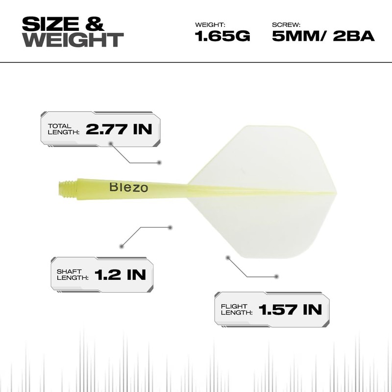 BLEZO Darts Durable Dart Flights | Integrated Dart Flights with