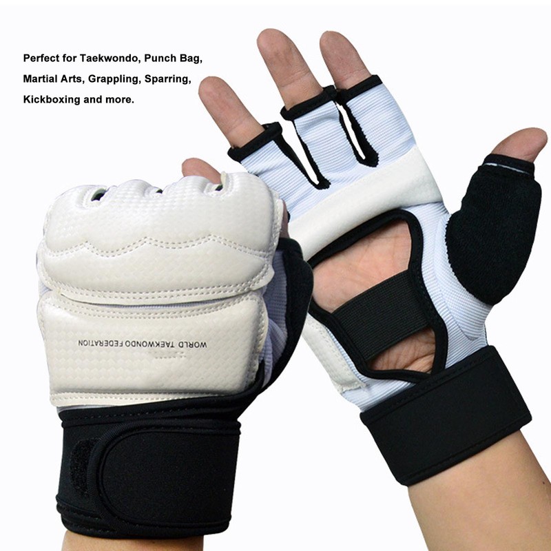 Half Finger Boxing Gloves Adjustable Comfortable for Kickboxing Fighting Punching