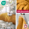 DecoHomeTextil Hand Towel Set, 6 Face Cloths in Mustard Made