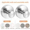 OUZHOU 4 Pack Suction Hooks, No Drill Hooks Stainless Steel