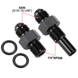 Podavelle 4L80E Transmission Adapter Fitting Front and Rear Port 6AN Male Flare to 1/4 NPSM 4l80e LS1 LM7 LR4 LQ4 LS6 L59 LQ9 LM4 L33 LS2 LH6 L92 L76 LS3