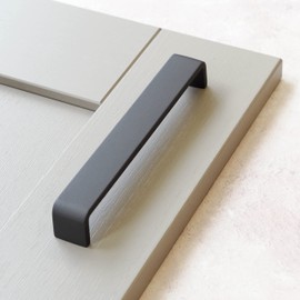 192mm Dark Grey/Titanium D Shape Handle for Kitchen Cabinets | Cupboard | Bedroom | Bathroom | Furniture