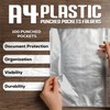 ZYBUX - 100 X A4 Plastic Punch Punched Pockets FOLDERS