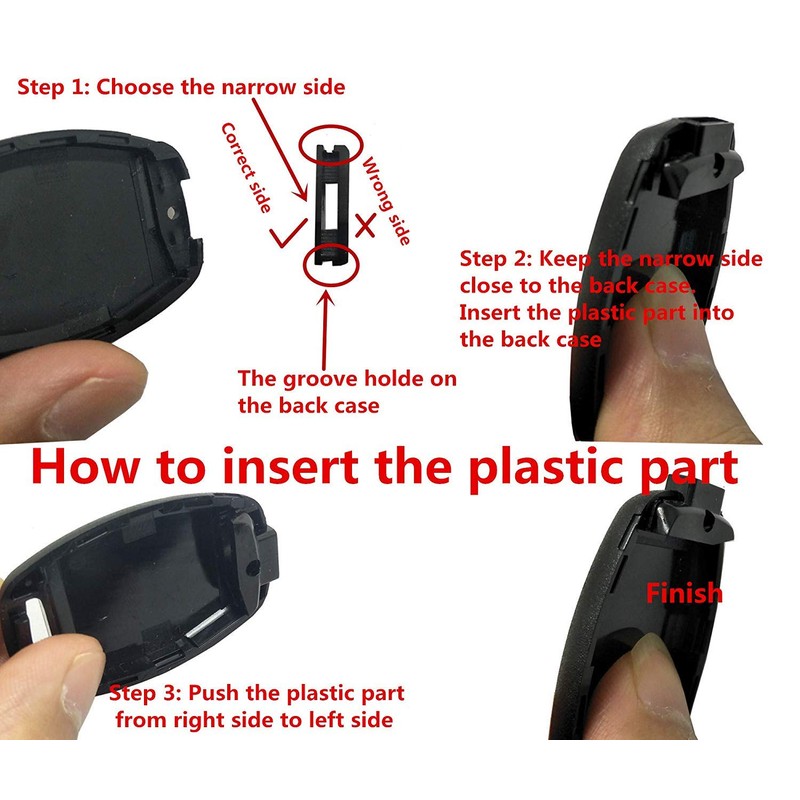 Horande Keyless Entry Remote Control Key Fob Cover Shell fit