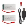 2 Pcs 3.7V 1800mAh 20C Jst Plug Rechargeable Lipo Battery