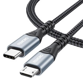 FEMORO USB C to Micro USB Cable 3 ft 2 Pack, USB-C Type C to Micro USB Cable Adapter OTG 480Mbps Data Transfer & Charging Compatible for MacBook Pro, Galaxy S22 S21 S10
