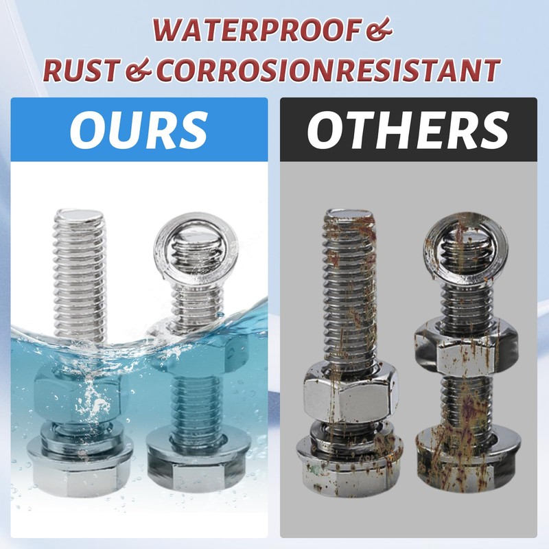 Fhioevt M6 Screws Nuts Set Hexagonal Screws M6 Stainless Steel