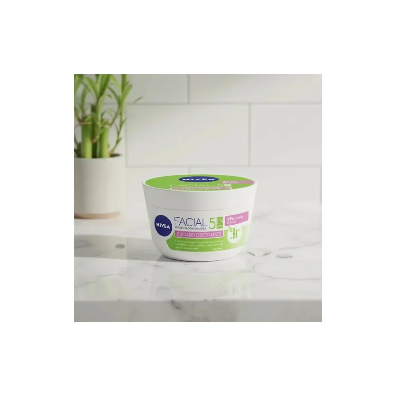 Crema Facial Nivea 5 En 1 Cuidado Efecto Mate 200ml
