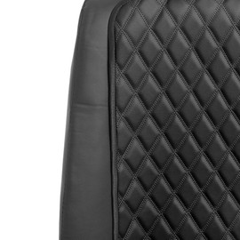 FH Group Car Seat Cover Cushion Neosupreme – One Seat Cover for Cars Trucks SUV, Black Faux Leather Car Seat Cushions, Waterproof Car Seat Cover Cushion, Universal Fit Car Seat Protector
