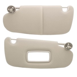 NHILES Left Driver & Right Passenger Sun Visor Compatible with Dodge Ram 1500 2500 3500 2002 2003 2004 2005 2006 2007 2008 2009 Sun Visor Replacement Number 1CT11TL2AA 1CT18TL2AA Color: Beige