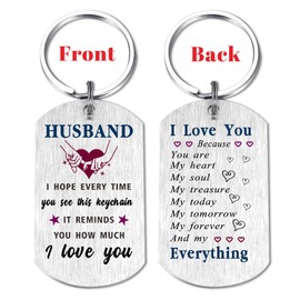 Viayen Father's Day Gifts for Husband Men- Romantic Husband Birthday Anniversary Just Because Keyring- Christmas