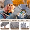 4 Packs Women Winter Hat Scarf Gloves Socks Set, Fleece