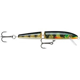 Rapala - Jointed Fishing Lure - Fishing Accessories Made of Balsa Wood - Freshwater Spinning Bait - Floating - Running Depth: 1.2-2.4m - Size: 11cm / 9g - Made in Estonia - Live Perch