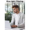 QJF Rimless Bluetooth Glasses with Open-Ear Audio - Blue Light
