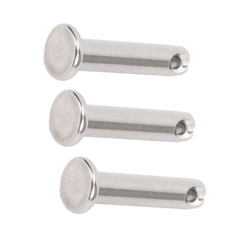50Pcs Round Clevis Pins Flat Head 304 Stainless Steel Locating