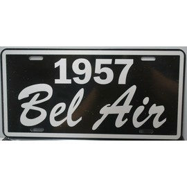 Metal License Plate 1957 57 BEL AIR 6x12 FITS Chevy Convertible 283 348 409 327 396 427 S/S Hot Rod BAR Shop Home Office Garage Man CAVE Restaurant Wall Art Collection Classic Custom Novelty Gift