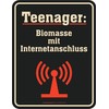 Original RAHMENLOS Decorative Tin Sign for Teenagers - Biomass with