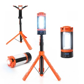 MUMTOP Camping Light with Tripod, Rechargeable LED Work Light, 2500 Lumen