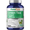 NusaPure Green Tea Capsules, 1200 mg, 180 Veggie Capsules (Non-GMO,
