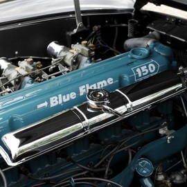 1954-1955 Corvette Blue Flame 150 Valve Cover Decal