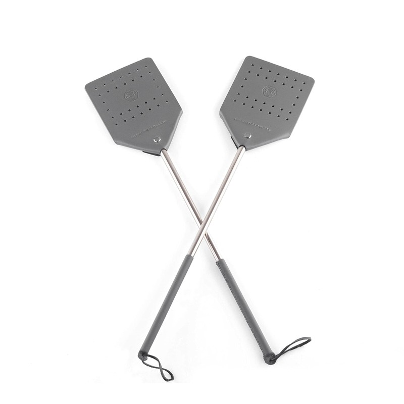 Leather Fly Swatter - Gray - Pack of 1 -