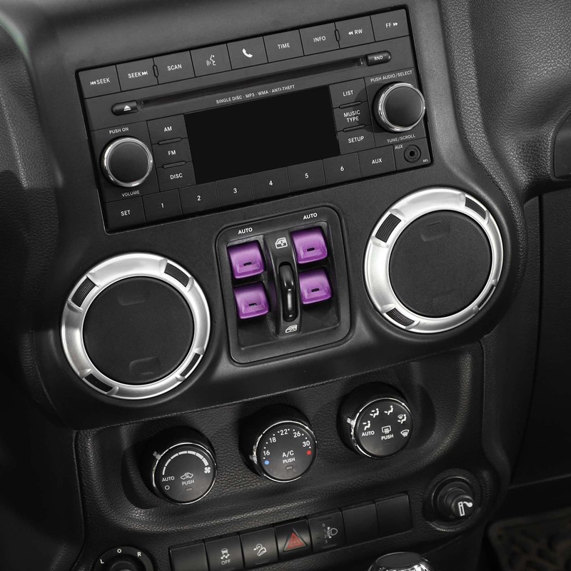 RT-TCZ Window Button Switch Trim Cover Aluminum Alloy Decoration Interior