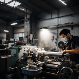 XINYIQI 20" LED Gooseneck Work Light 1500LM, Adjustable Machine Lamp w/Screw Mount Base for Lathe, Drill Press, Workbench & Workshop