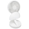 USB Desktop Fan Foldable Rechargeable Battery Makeup Mirror Function Bottom