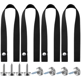 codree 4 PCS Pontoon Boat Ladder Strap-18 Inch UV Resistant Boat Ladder Strap with Snap and Screw Stud-Pontoon Boat Accessories for Secure Your Folding Boat Ladder