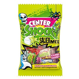 Center Shock Sour Mix, Packung mit 11 extra-sauren Kaugummis, verschiedenen Sorten mit Cola- & Frucht-Geschmack, perfekt für Geburtstag & Pinata, 44g