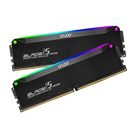 OLOy DDR5 RAM 32GB (2x16GB) Black Hairline Blade RGB 6000 MHz CL32 1.35V Gaming UDIMM (MD5U1660320BRKDA)