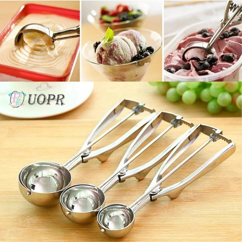 UOPR Ice Cream Spoons, Stainless Steel Material, Ice Cream Disher,