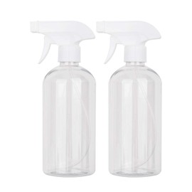 UUJOLY 17 oz Plastic Spray Bottle Trigger Empty Spray Bottles Clear Refillable Container for Water, Essential Oils, Hair, Cleaning Products, Adjustable Head Sprayer and Stream (2 Pack)