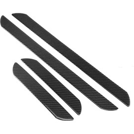 4pcs Car Door Edge Step Dust Shield Cover. Car SUV Universal Door Sill Protector Edge Trunk Bumper Anti Scratch Scuff Guard Sticker Carbon Fiber Pattern Black