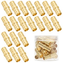 Znkiok 20 Pack 1/2 inch pex coupling Fittings, For 1/2'' pex b pipe,No Lead Brass,NSF,cUPC Certified.