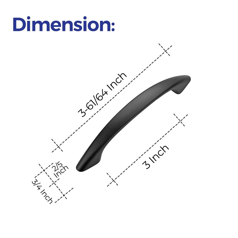 Ravinte 30 Pack 3 Inch Cabinet Handles Matte Black Cabinet