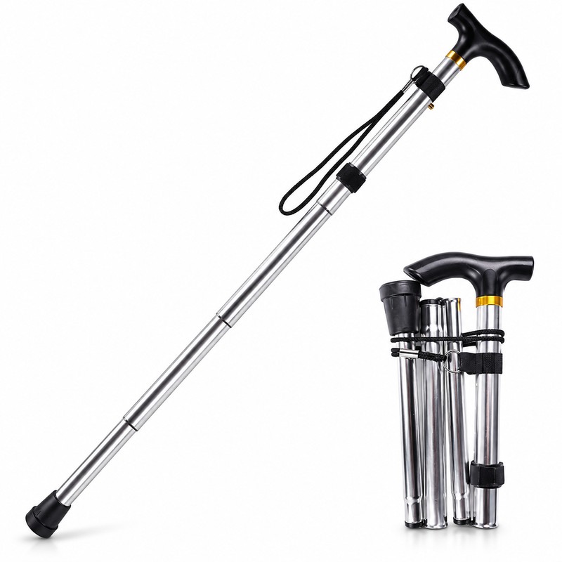 Foldable Walking Cane for Everyday Mobility – 5-Level Adjustable Lightweight