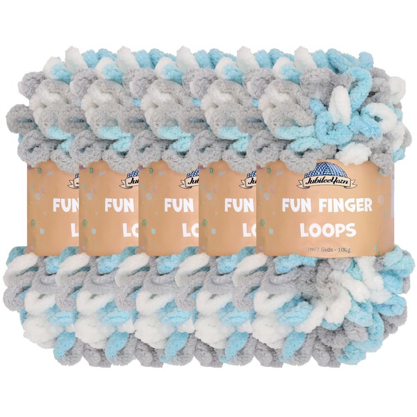 JubileeYarn Fun Finger Loops Yarn - Polyester Jumbo Weight Loop