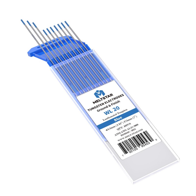 Meltstar TIG Welding Tungsten Electrodes 2% Lanthanated Tungsten 1/16” x