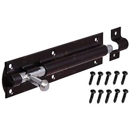 2X Orbitron Garden Gate Shed Sliding Door 4"Tower Bolt Black Latch Catch