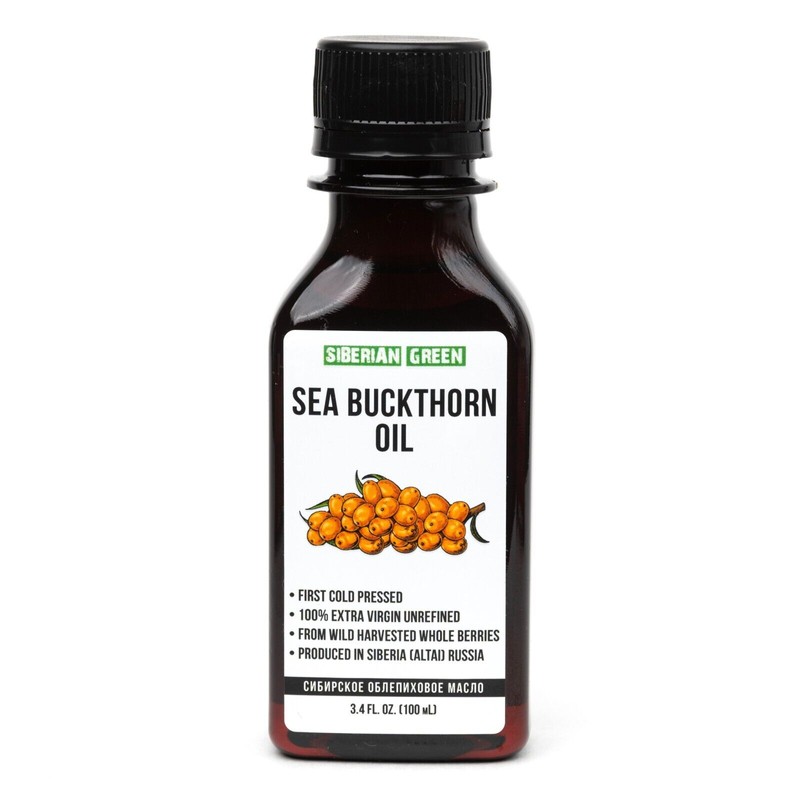 Siberian Sea Buckthorn Seeds and Berries Oil 100% Extra Virgin