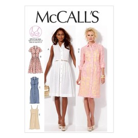 McCall's Patterns M6696 Misses' Dresses and Slip Sewing Template, Size B5 (8-10-12-14-16)