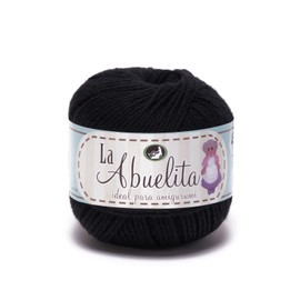 Hilaza Abuelita 100% algodón Bolsa con 5 bolitas de 50 gramos (Negro)