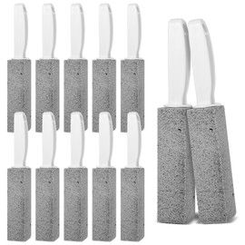 4 Pack Toilet Pumice Stone with Handle Stone Bowl Cleaner Pumice for Toilet Bowl Cleaning Bathtubs, Grills, Swimming Pools, Sinks