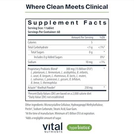 Hyperbiotics Vital Nutrients Pro-15 Advanced Probiotics for Women and Men | 15 Strains + Kiwifruit | Clinically Studied Daily Probiotics for Digestive