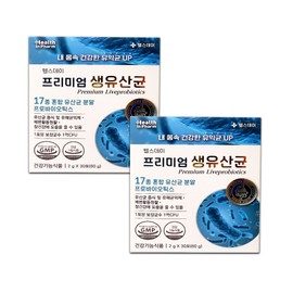 Health Day Premium Raw Lactic Acid Bacteria 30 sachets 2 units/17 types of probiotics Bowel movement health functional food / 헬스데이 프리미엄 생유산균 30포 2개/프로바이오틱스 17종 배변활동 장건강 건강기능식품